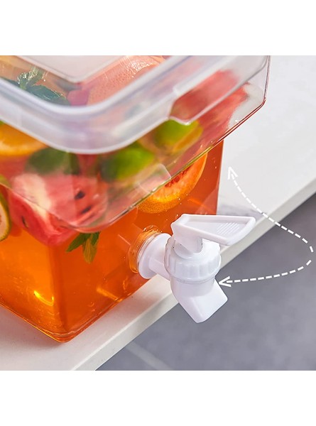 5L Transparent Cold Kettle With Faucet Waterproof High Temperature Resistant PP Material Large Capacity Lemonade Fruit Teapot For Cold Beverages Ice Water For Parties Picnic BBQ Color : A - CKXFHMH7