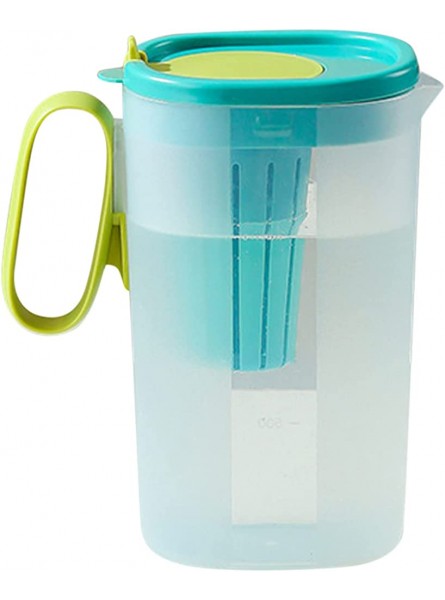 Drink Dispenser With Tap And Stand Summer Tea Kettle Lemon Juice Filtered Water Jug Fridge Jug Blue 1.5L - OOFCO87N