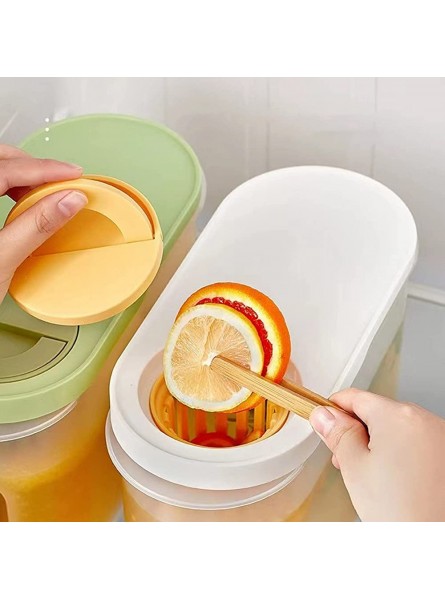 HUIO 3.9L Cold Kettle With Faucet Household Large Capacity Fruit Ice Kettle Cold Bucket Storage Containers Food Green One Size - HZUXEH67