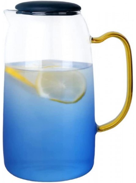 Mavoorick Glass kettle with lid refrigerator kettle water bottle fruit juice tea coffee gold handle household - PNHPH8M3