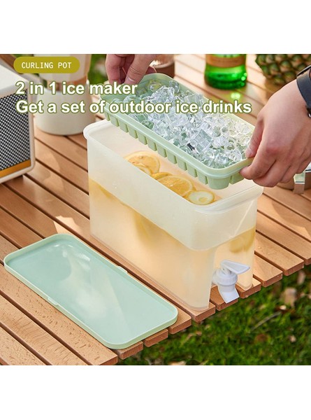 通用 3.5L Drink Dispensers for Parties | 3.5L Liquid Dispenser Cold Kettle with Ice Cube Tray Portable Cold Kettle with 48 Girds Ice Cube Maker - ERRCAQGO