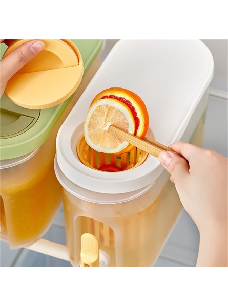 WDBBY Cold Kettle Lemonade Kettle with Faucet 3.9l Water Vase Juice Fruit Teapot Bucket Ice Drink Set Color : A Size : 28.3x12.1x17.9cm - OBMQEOFT