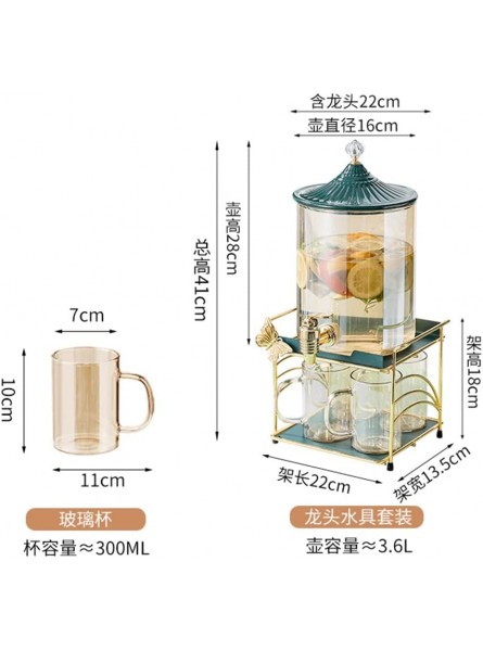 WDBBY Cold Kettle with Faucet Refrigerator Cold Kettle High Temperature Beverage Bucket Large Capacity Fruit Tea Bucket Set Color : A Size : As The Picture Shows - NJOG1SAO