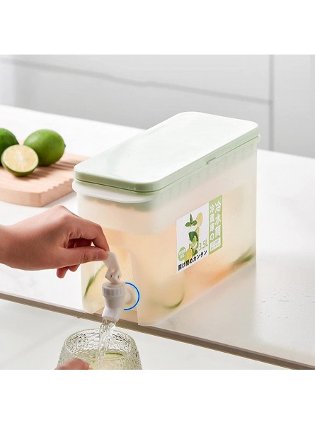 WUSHUN 2-In-1 Lemonade Dispenser 3.5L Milk Dispenser with Ice Cubes Trays | Drinking Water Barrel Cold Kettle for Iced Milk Juice Lemonade - KNIOXU1A