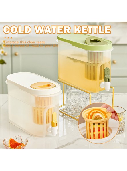 ZJDTC Iced Beverage Dispensers Iced Juice Dispenser Cold Kettle with Faucet Leak-Proof Teapot with Faucet Beverage Drink with Spigot Dispenser Cold Soaking Bottle for Summer - IVHY7AP5