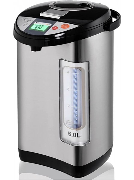 GiantexUK 5L Hot Water Dispenser Stainless Steel Catering Urn with 24H Timer Auto Re-Boil Keep Warm Function & Lighted Water Gauge Water Boiler for Coffee Tea Beverages - UKFD5IMP