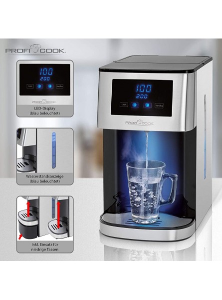 Profi Cook PC-HWS 1145 hot water dispenser 4L stainless steel black - HQLWPRUU