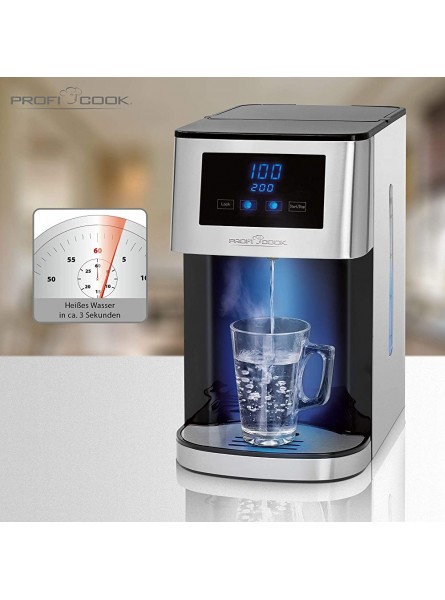 Profi Cook PC-HWS 1145 hot water dispenser 4L stainless steel black - HQLWPRUU