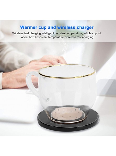 01 02 015 Cup Wamer 55°C Constant Temperature 15W 350ML Water Cup Capacity Waterproof Coffee Warmer for Standard 5W Charging for 7.5W Fast Charging for Coffee Tea - HMGQEDJP