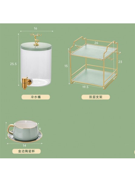 N A Coffee Cold Kettle With Faucet Glass Cold Kettle Ceramic Tea Cup Set Home Afternoon Tea Tea Set Color : A Size - NXPOHSQE
