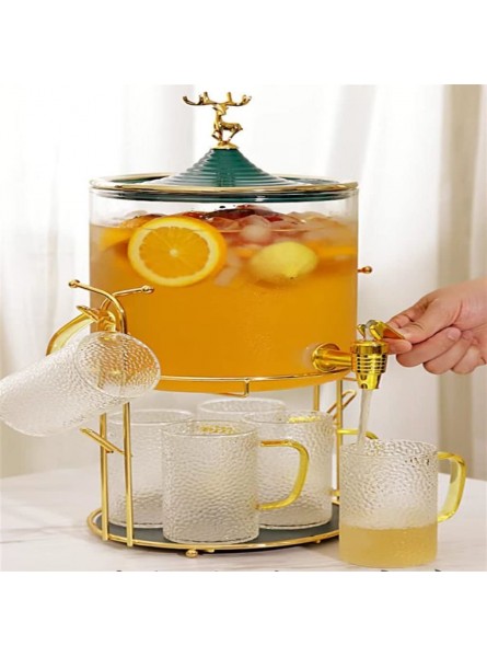 N A Faucet Cool Kettle Living Room Glass Cup Set Household Tea Cup with Fruit Tea Bucket Cold Kettle Color : A Size : Without cup - ZEEM537U