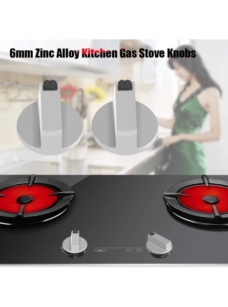 Nikou Gas Stove Knobs Cooker Oven Hob Control Switch Universal Zinc Alloy Kitchen Stove Knob Locks Oven Cooktop Switch Control,2Pcs 6mm - ASNGF983