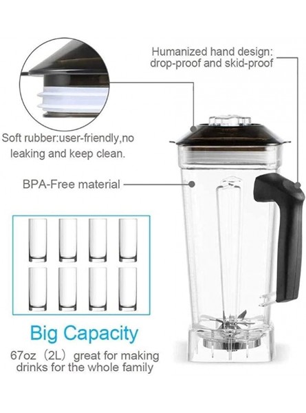PUGONGYING Popular T5200 Mixer Spare Parts 2L Square Container Jar Jug Pitcher Cup Bottom With Serrated Smoothies Blades Lid BPA FREE durable - EMMCUMUM