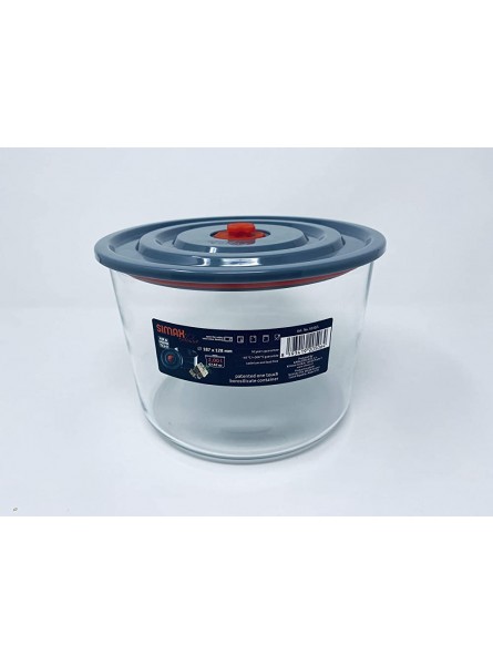 Simax 5110 L Round Airtight Tupper with Lid and Valve 2 Litre Glass - YFSX8DOH