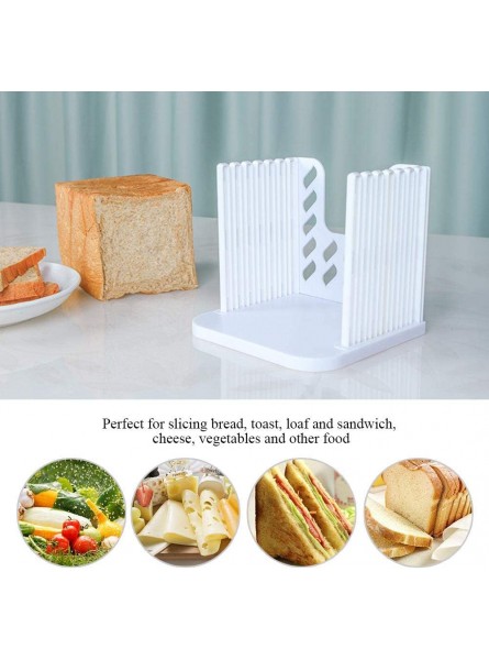 Bread Cutter Bread Toast Cutter Sandwich Evenly Slicing Guide with 4 Thickness Bakery Home Kitchen Tool - MKSAM074