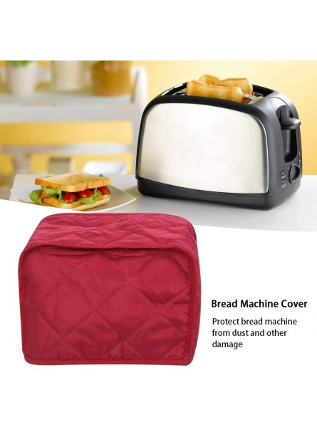 Bread Machine Cover 2-Slices Toaster Bakeware Protective Cover Household Kitchen Appliances Protector Cover 11 x 8.1 x 8.1 inWine Red - FZSAM8OT