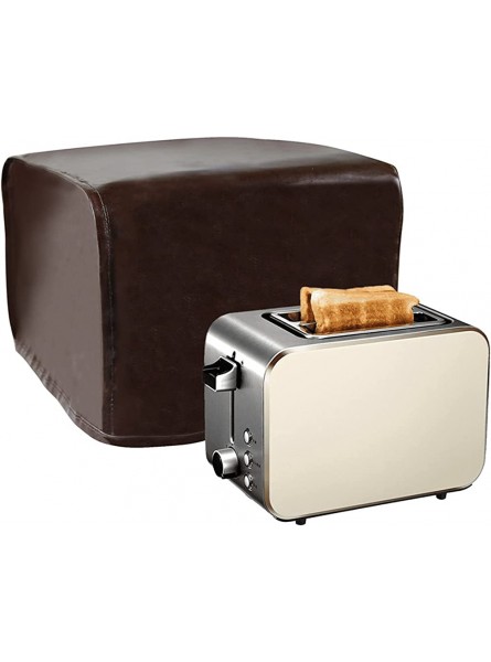 KUIDAMOS Toaster Dust Cover Small Appliance Cover Waterproof Bread Machine Dust Cover Household for Most Standard Four‑slice OvensBrown - WXRZ0KFF