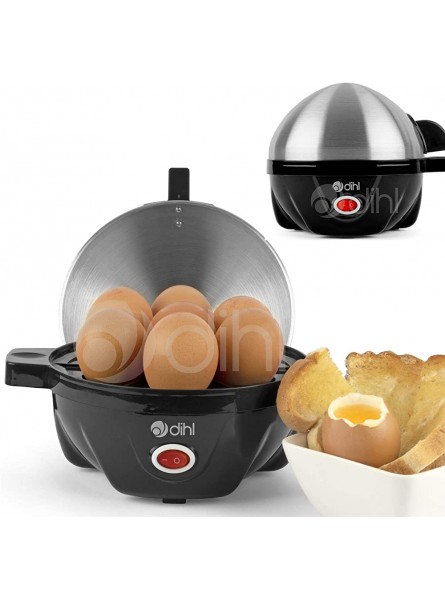 Dihl Egg Cooker Boiler Steamer 7 Eggs Electric Brushed Stainless Steel Silver - XYZHGJS3