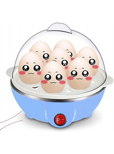 Egg Cooker Multi Function Rapid Electric Egg Cooker 7 Eggs Boiler Steamer Omelette Cooker Automatic Temperature Control System Automatically Shut Down Color : Blue - KJLD9AX5