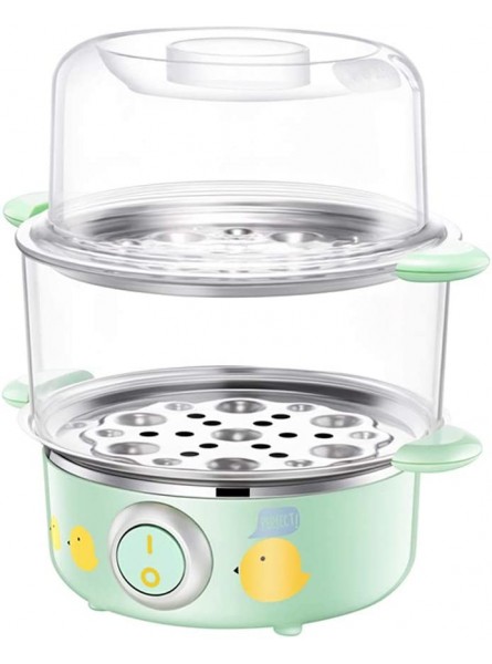 Electric Food Steamer Double Layer Steam Egg Food Warmer Fast Heating Boiler Pan Kitchen Cooking Machine 16 Egg Capacity - CSNJQ18N