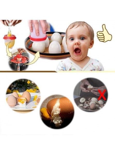 LYSPYXGS egg boiler Silicone Egg Boiler Cups 6 Pack Color : Parent Parent fast - DNFVKVYA