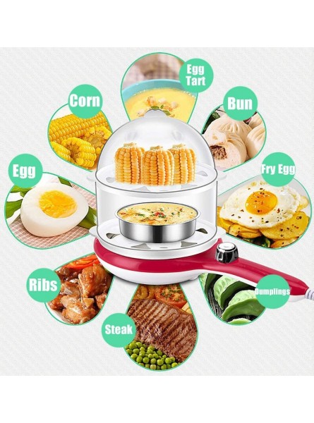 QZH Generic 3 in 1 Multi-Function Electric Egg Cooker up to 14 Eggs Boiler Steamer Fry Double Layer Cooking Tools Kitchen Utensils - DNLWFADH