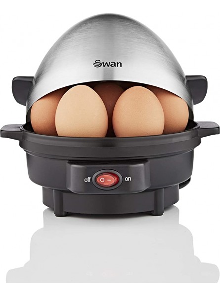 Swan SF21020N 7 Egg Boiler and Poacher Featuring 3 Cook Settings 350w Black Stainless Steel - NEVKNQUH
