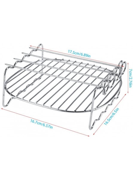Air Fryer Double Layer Rack Kitchen Accessory Replacement BBQ Rack Double Layer Skewers Baking Tray for Philips Air Fryer - CUBWMT5K