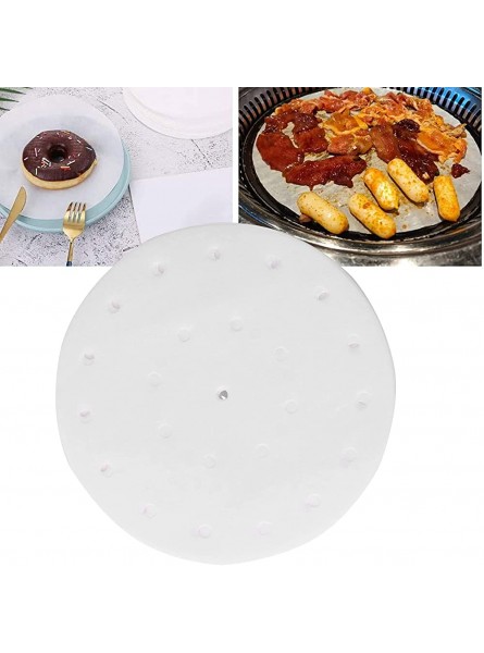 Baking Paper Fryer Pad Paper 100PCS Non-Stick Oil Absorbing Paper Round Barbecue Paper for Fryer Deep Frying Pan20cm - XOAUNR9N