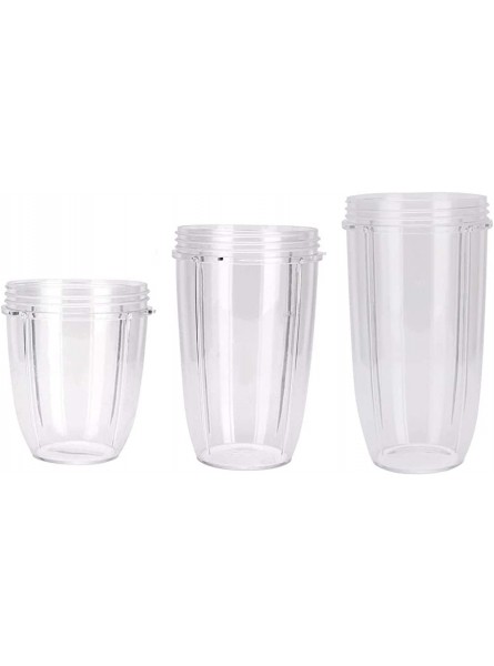 Invero Set of 3 Replacement Clear Cup Mug Jars for NutriBullet 600W and NutriBullet Pro 900W Blender Juicer Mixer 18oz 24oz 32oz - TCZSMTXE