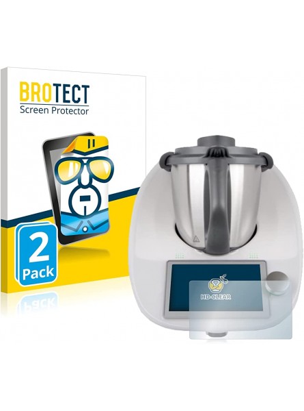 brotect 2-Pack Screen Protector compatible with Bimby TM6 Thermomix TM6 HD-Clear Protection Film - FUIY2XPS