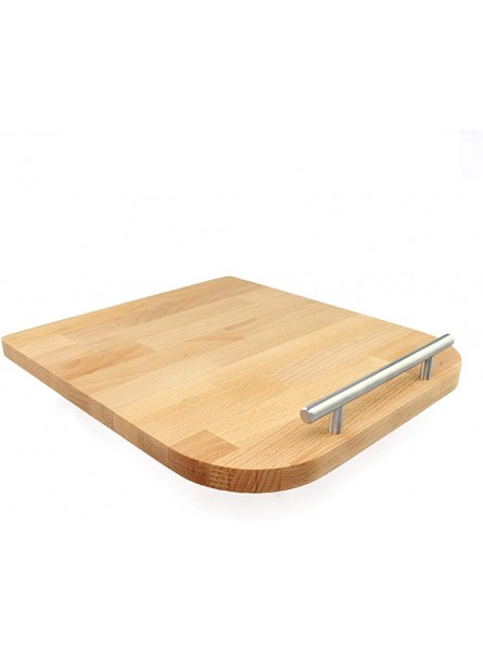 GZ-Design Sliding Board for Thermomix TM5 TM6 Stainless Steel Handle Premium Quality Accessories Wood Beech Made in Germany Beech Wood - RGYSFGTU