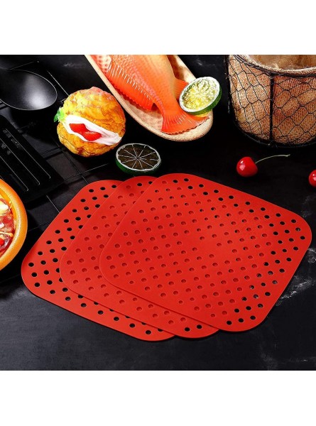 Gkhowiu 3Pcs Air Fryer Basket Mats Non-Stick Silicone Air Fryer Mats Reusable Air Fryer Accessories for Home Kitchen 8.5Inch - UTWC97S2