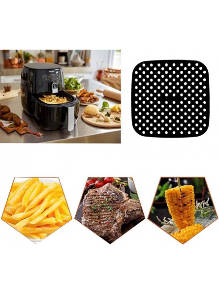 Mats Reusable Air Liners Fryer Silicone Basket Air Stick Accessories Fryer Kitchen，Dining & Bar Small Cooling Racks Baking Black One Size - RMLHIV78