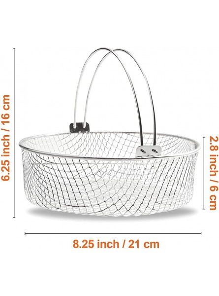 Sahkgye Air Fryer Basket for Mesh Steamer Basket for Ninja Foodi 6.5 8Qt,Air Fryer Basket,Air Fryer Crisping Basket with Handle,Fryer Accessories - UGXPN5M6