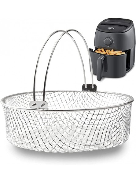 Sahkgye Air Fryer Basket for Mesh Steamer Basket for Ninja Foodi 6.5 8Qt,Air Fryer Basket,Air Fryer Crisping Basket with Handle,Fryer Accessories - UGXPN5M6