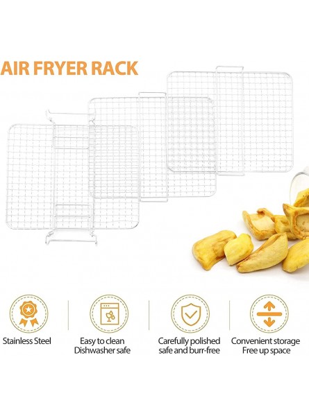 yunnie Air Fryer Rack for Ninja FoodiAG300AG400 Air Fryer Multi-Layer Food Dehydrator Rack Toast Rack Grill Air Fryer Accessories - QGKGSX6J