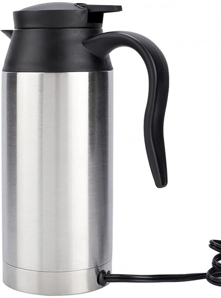 750ml Stainless Steel Car Electric Heating Mug Vehicle Drinking Cup Kettle for Travel 12V - QBJAKJE2