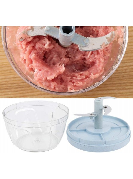 needlid Multifunctional Wheat Straw + Stainless Steel + Pet Material Squeezer Kitchen Cooking Machine Stirrer Hand-Power Meat Grinder for Cooking Kitchenblue - RXJH4I38
