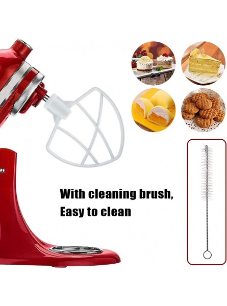 Huhebne Flex Beater for Mixer,5.5Qt-6Qt Flex Beater with Brush,Flex Beater for Bowl-Lift Stand Mixers - NDSLN9XV