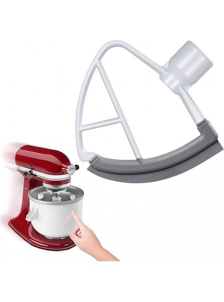 Moslate Flex Edge Beater for Kitchen-aid 4.5-5 Quart Stand Mixer | Beater Paddle with Silicone Edges Scraper,Flexible Silicone Edges Bowl Scraper - JJGIIBIS