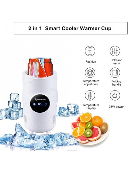 Smart Cup,Fast Refrigeration Cup,Electronic Fast Heating Cooling Cup,Beverage Wine Beer Drink Cooler,Iced Mini Fridge Portable Refrigerator,Home Car Dual Use,Double Wall Vacuum Insulated Cup - VHFYIGRF