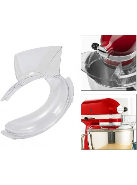 Wopohy Pouring Shield Blender Pouring Shield Anti Leakage Cover Mixer Shield Transparent Plastic Stirrer Cover Compatible for KitchenAid 4.5 5QT KSM500PS KSM450 - GIEJ0H4P