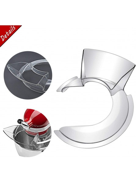 Gkhowiu KN1PS W10616906 Pouring Shield with K45DH Dough Hook,K45B Flex Beater and K45WW Wire Whip Total 4Pcs - YORA3BXA