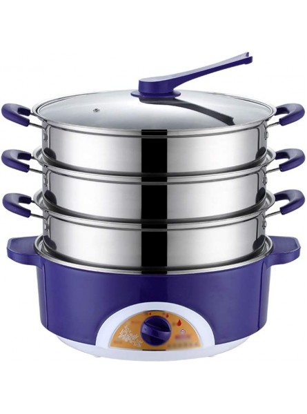 304 Stainless Steel Slow Cooker Food Steamer Pot Food Warmer Electric Steamer Food Warmer Commercial Color : Purple - HCSW7SGM