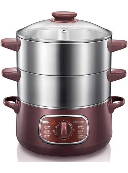 Double-Layer Stainless Steel Electric Food Steamer 8L Automatic Electric Steamer 90mins Twist Timing Hot Pot - UWDH93D8