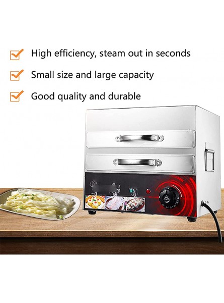 Electric Food Steamer for Cooking Stainless Steel Rice Noodle Roll Steamer Toaster Oven Cookware Steam Thermal Internal Circulation,2 Layer - UKCAKT6Y