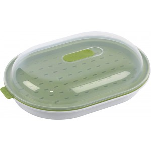 Goodcook 20147 BPA-Free Plastic Microwave Vegetable and Fish Steamer Green - DXPJUI04