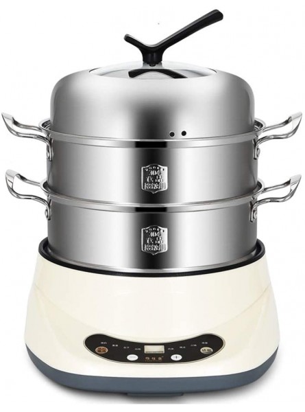 Stainless Steel Electric Food Steamer Multifunctional Double-layer Electric Steamer Anti-dry Timing Steamed Pot - RSFFDMFQ