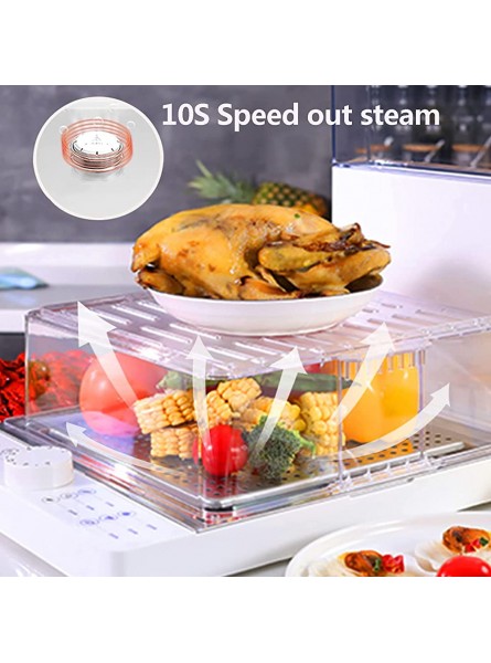 ZHDBD Big Capacity Electric Steamers,1500W Electric Steamers with 3-Tier Food Steamer Capacity 18.8L,Folding Design,Kitchen Appliances for Steamed Eggs Meat And Vegetables - KEZRF8IS